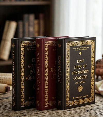 Kinh Diệu Pháp Liên Hoa - Kinh Địa Tạng - Kinh Dược Sư ( bộ 3 cuốn)